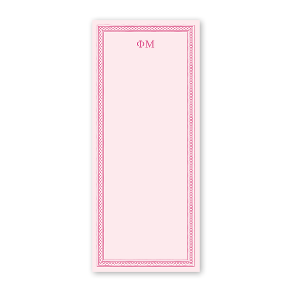 Phi Mu Dolly Blooms Greek Skinny Notepad