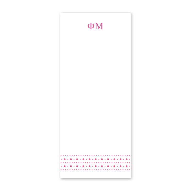 Phi Mu Style Edit Dots Greek Skinny Notepad