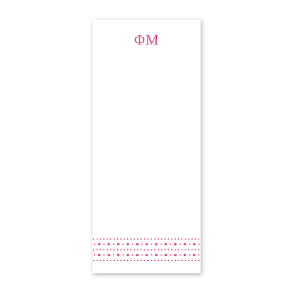 Phi Mu Style Edit Dots Greek Skinny Notepad