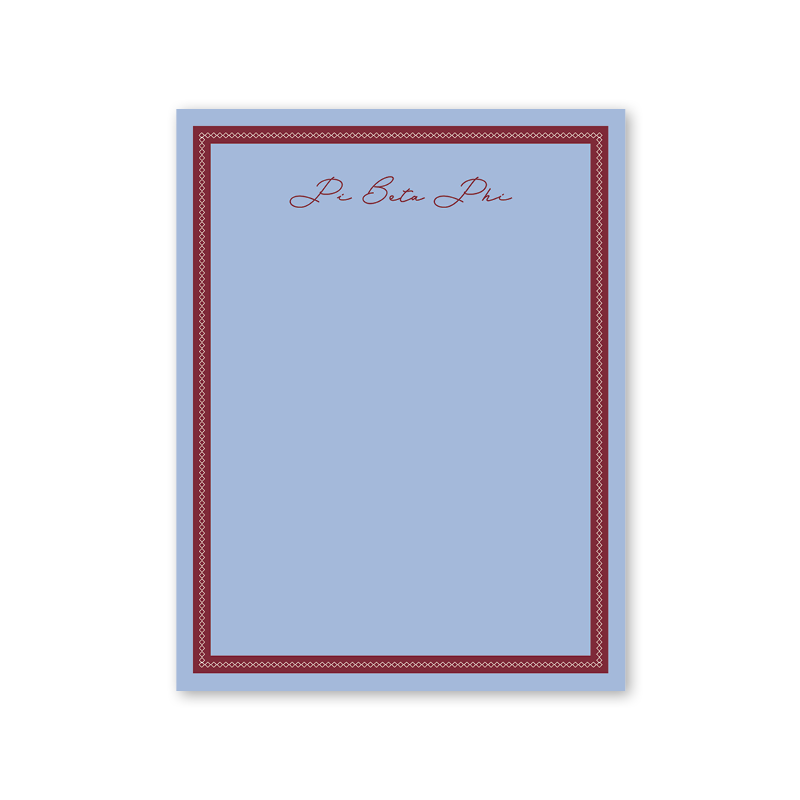 Pi Beta Phi Signature Charming Greek Notepad