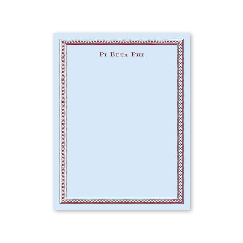 Pi Beta Phi Dolly Blooms Greek Notepad