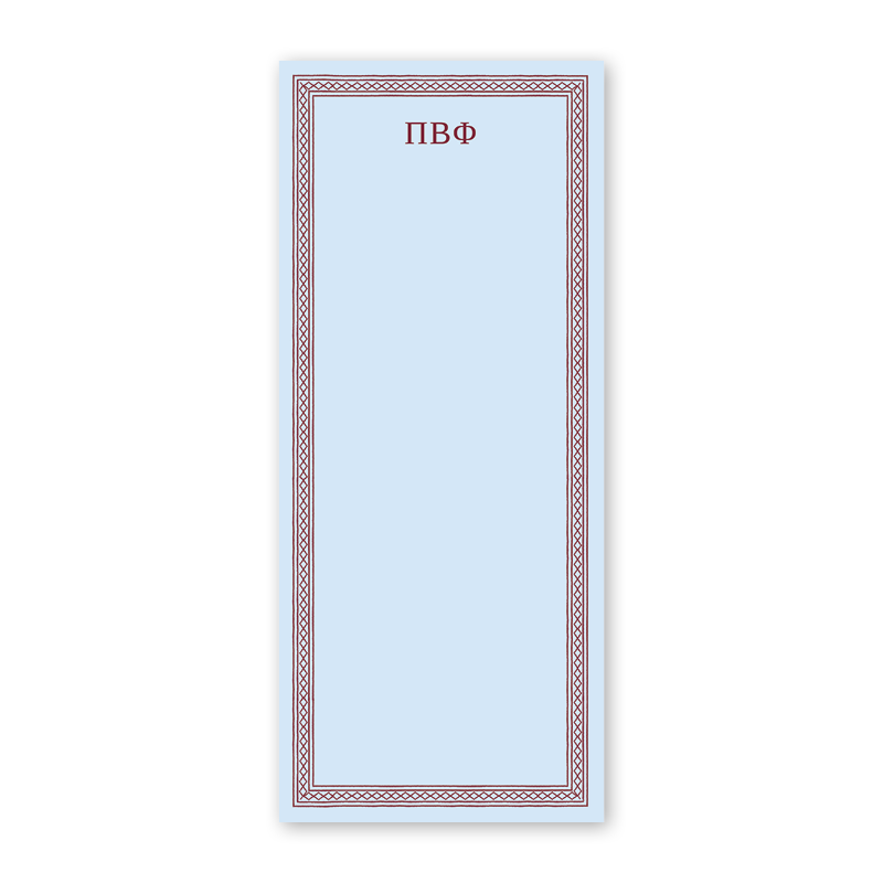 Pi Beta Phi Dolly Blooms Greek Skinny Notepad