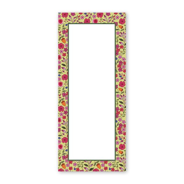Rosethorne Border Skinny Notepad