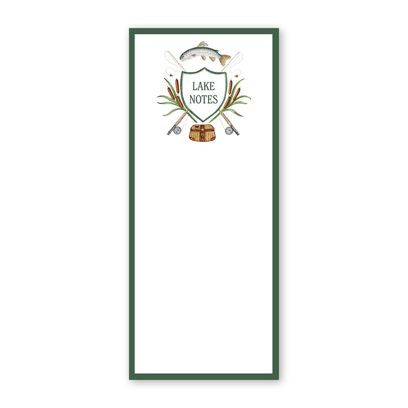 Fly Fishing Crest Skinny Notepad