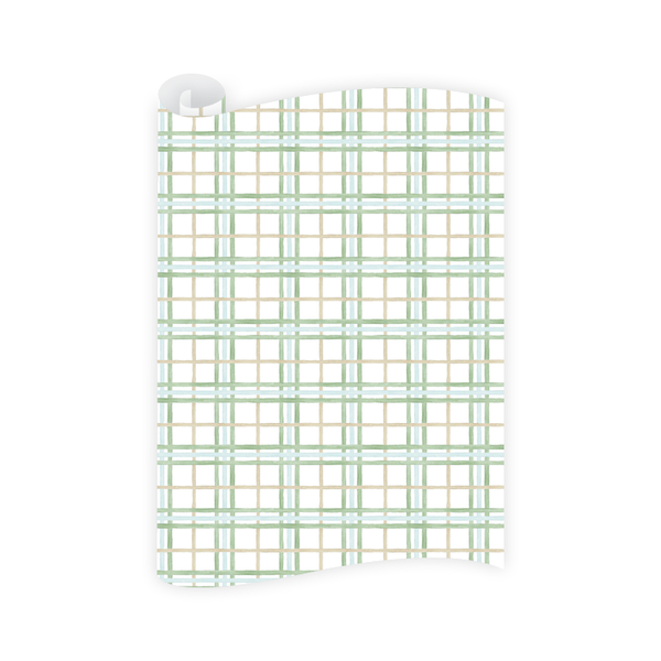 Lush Pines Plaid Wrapping Paper Roll