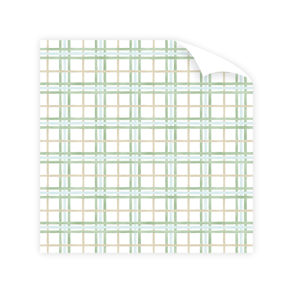 Lush Pines Plaid Wrapping Paper Sheet