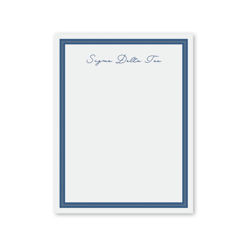 Sigma Delta Tau Signature Charming Greek Notepad