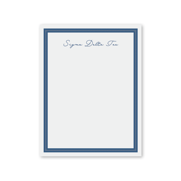 Sigma Delta Tau Signature Charming Greek Notepad