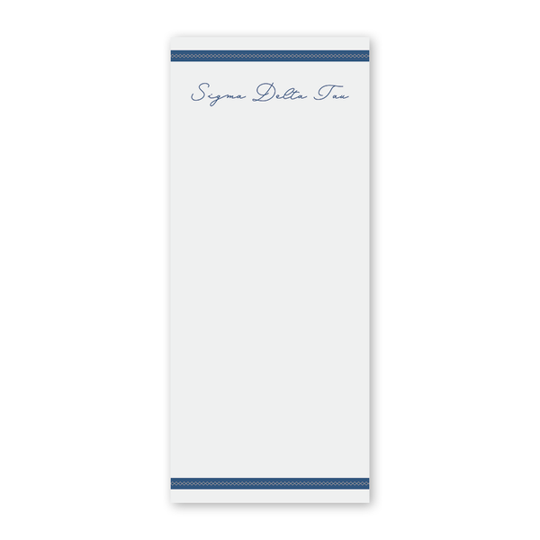 Sigma Delta Tau Signature Charming Greek Skinny Notepad