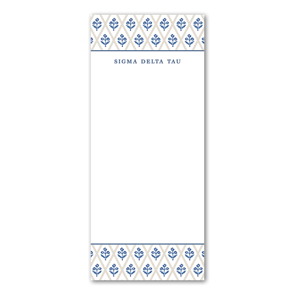 Sigma Delta Tau Bespoke Block Print Greek Skinny Notepad
