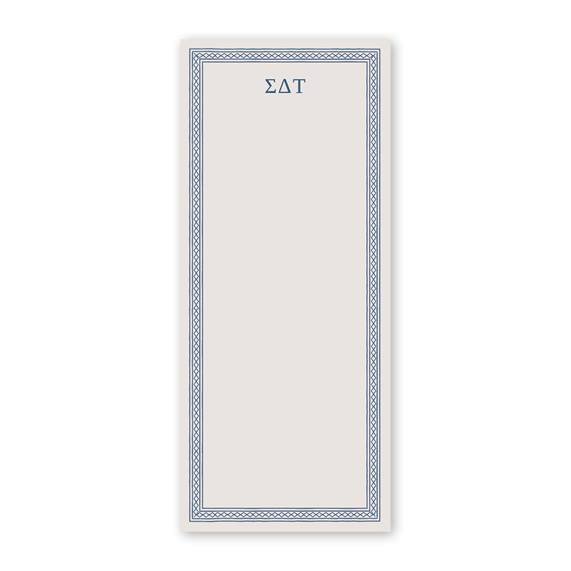 Sigma Delta Tau Dolly Blooms Greek Skinny Notepad