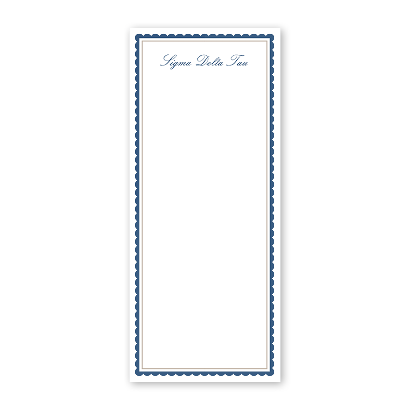 Sigma Delta Tau Vintage Poodles Scallop Greek Skinny Notepad