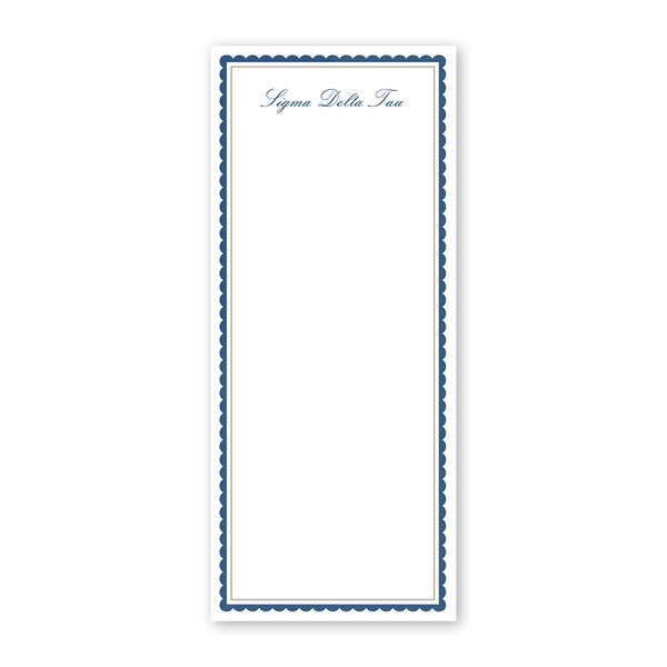 Sigma Delta Tau Vintage Poodles Scallop Greek Skinny Notepad