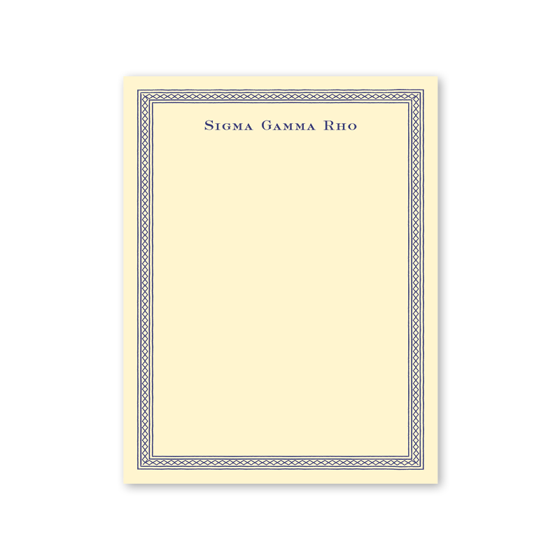 Sigma Gamma Rho Dolly Blooms Greek Notepad