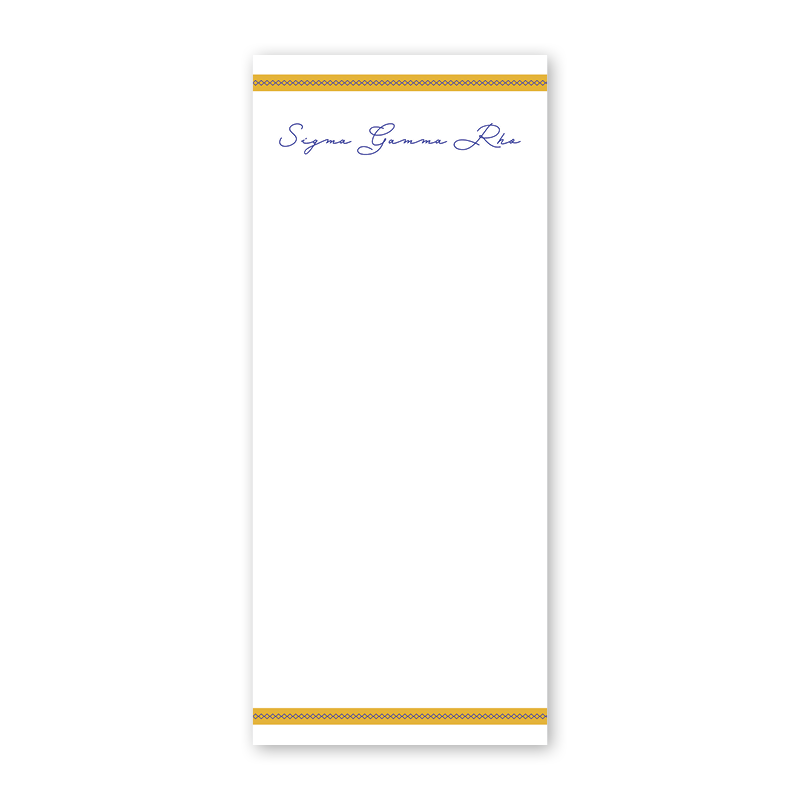 Sigma Gamma Rho Signature Charming Greek Skinny Notepad