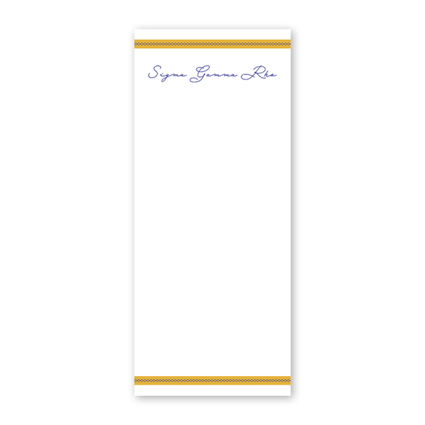Sigma Gamma Rho Signature Charming Greek Skinny Notepad