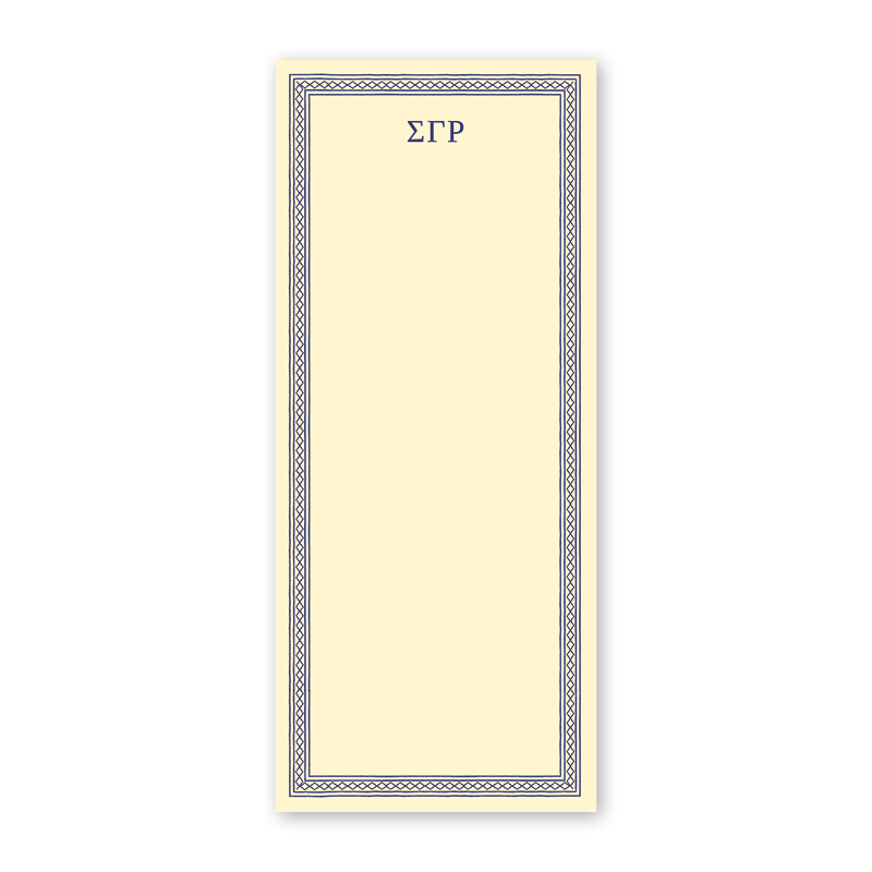 Sigma Gamma Rho Dolly Blooms Greek Skinny Notepad