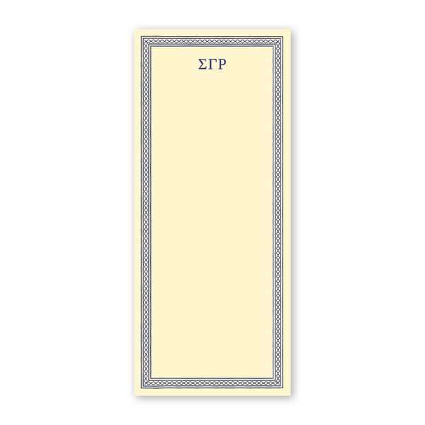 Sigma Gamma Rho Dolly Blooms Greek Skinny Notepad