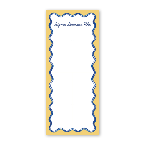 Sigma Gamma Rho Flower Cart Scallop Greek Skinny Notepad