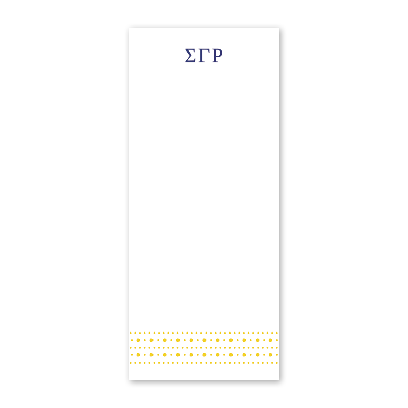 Sigma Gamma Rho Style Edit Dots Greek Skinny Notepad