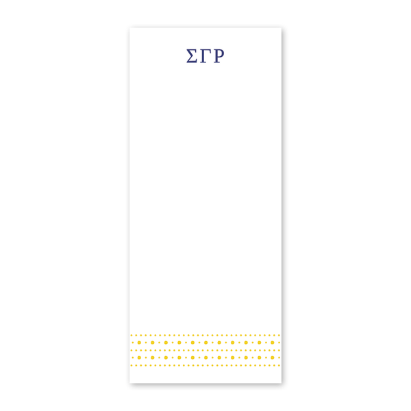 Sigma Gamma Rho Style Edit Dots Greek Skinny Notepad