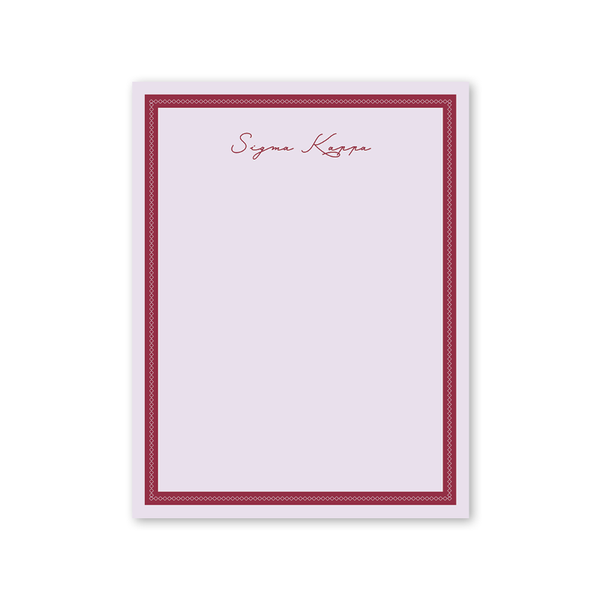 Sigma Kappa Signature Charming Greek Notepad