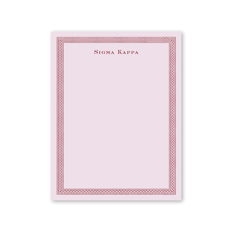 Sigma Kappa Dolly Blooms Greek Notepad