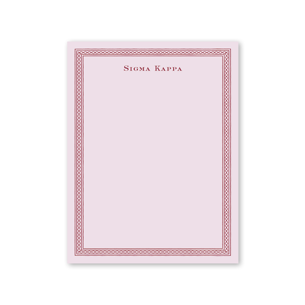 Sigma Kappa Dolly Blooms Greek Notepad
