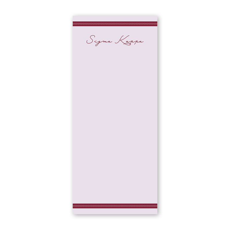 Sigma Kappa Signature Charming Greek Skinny Notepad