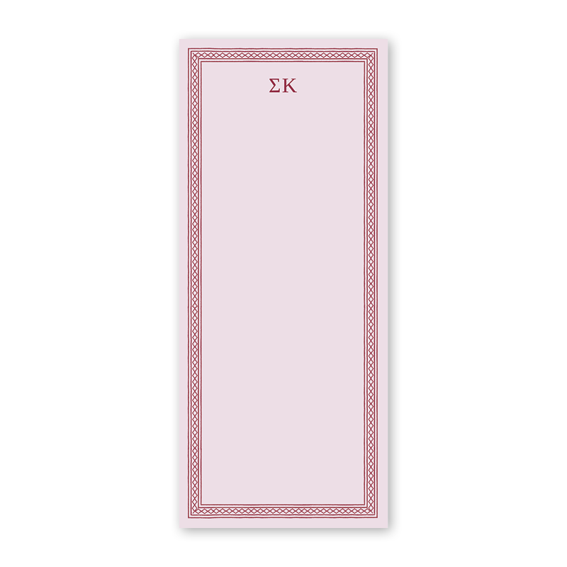 Sigma Kappa Dolly Blooms Greek Skinny Notepad