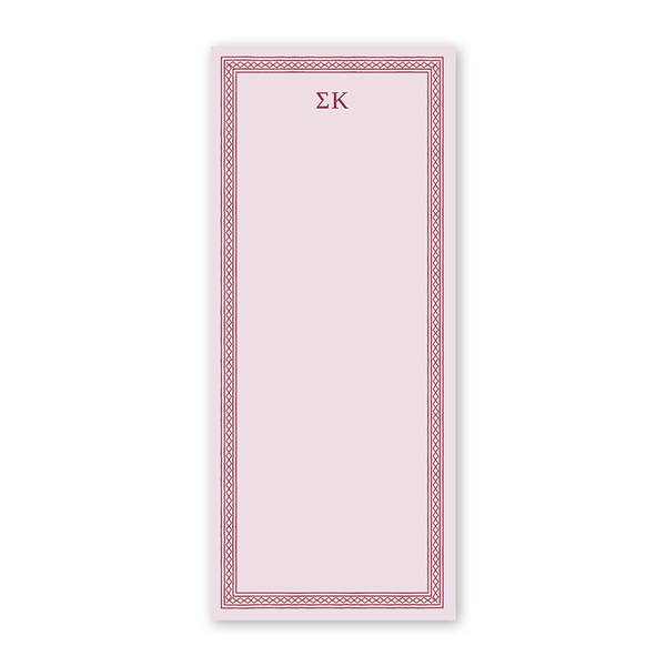 Sigma Kappa Dolly Blooms Greek Skinny Notepad