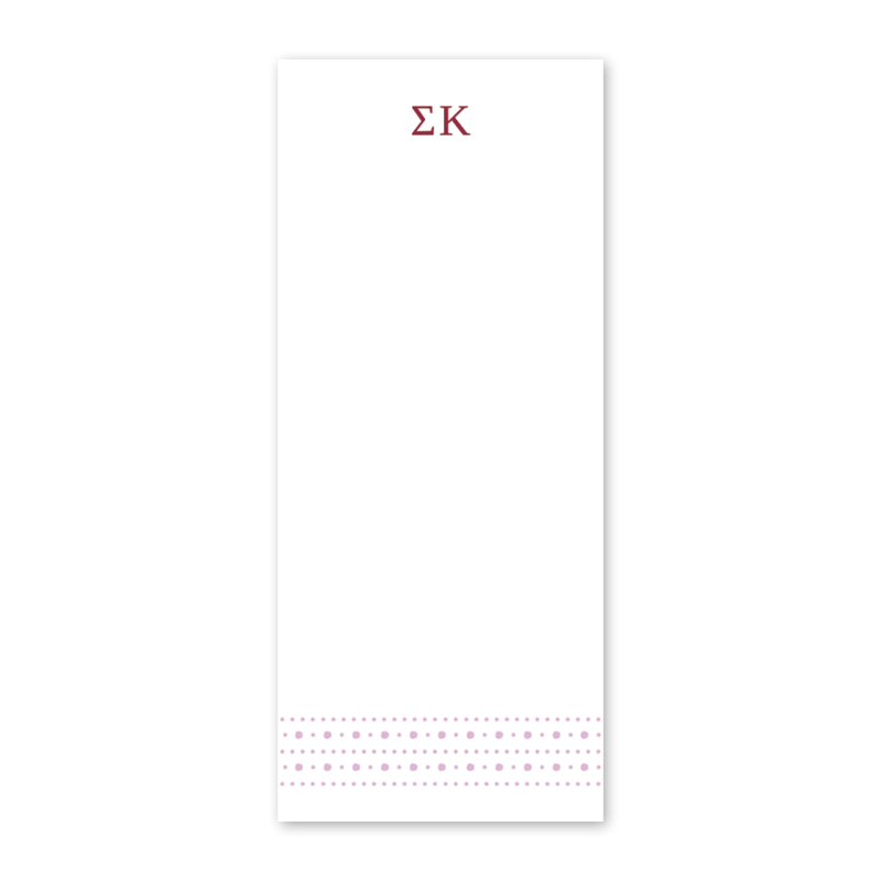 Sigma Kappa Style Edit Dots Greek Skinny Notepad