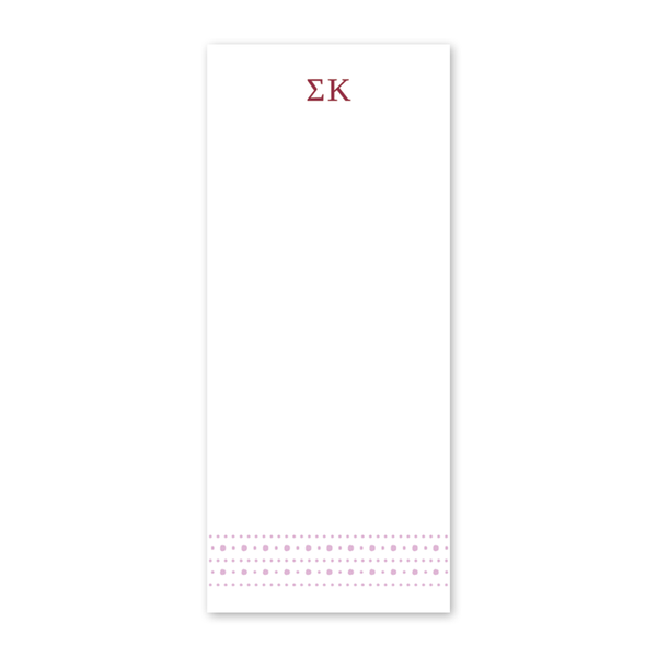 Sigma Kappa Style Edit Dots Greek Skinny Notepad