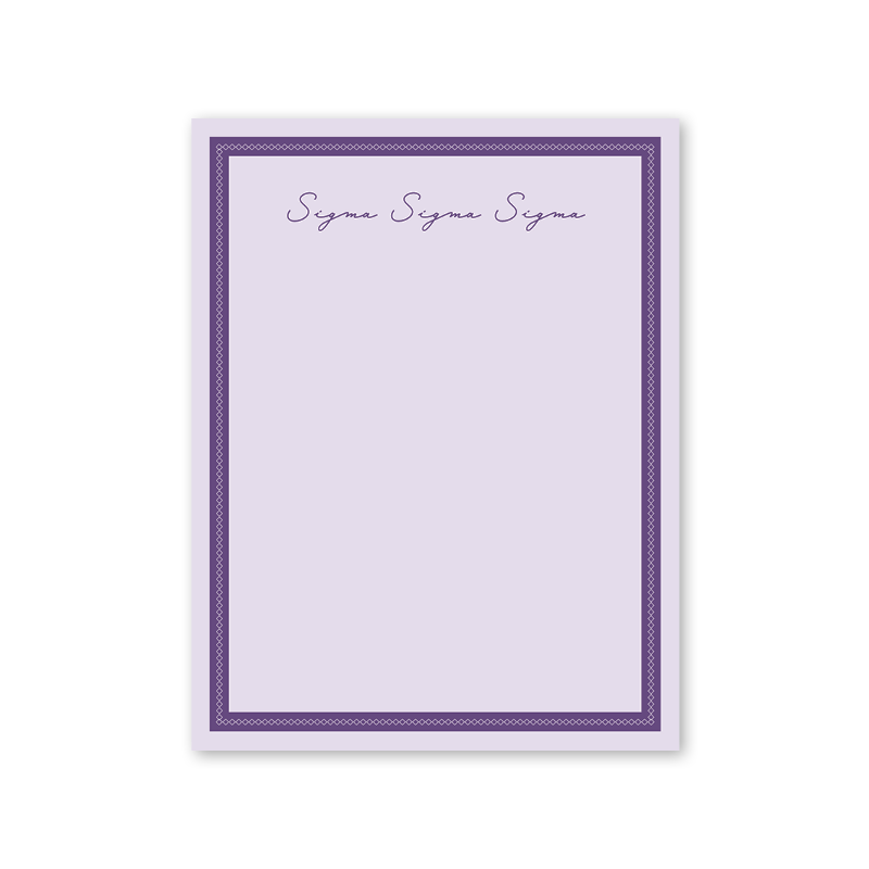 Sigma Sigma Sigma Signature Charming Greek Notepad