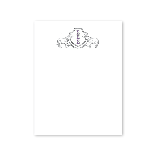 Sigma Sigma Sigma Elephant Crest Greek Notepad