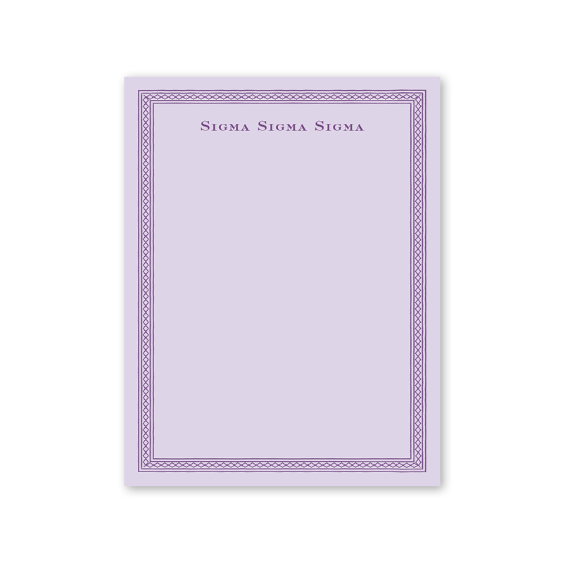Sigma Sigma Sigma Dolly Blooms Greek Notepad