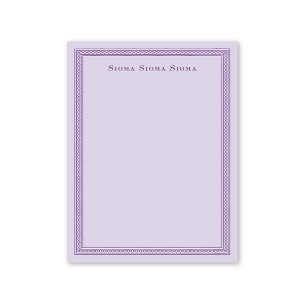 Sigma Sigma Sigma Dolly Blooms Greek Notepad