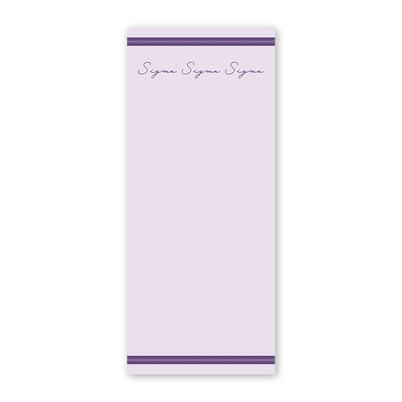 Sigma Sigma Sigma Signature Charming Greek Skinny Notepad