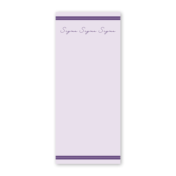 Sigma Sigma Sigma Signature Charming Greek Skinny Notepad