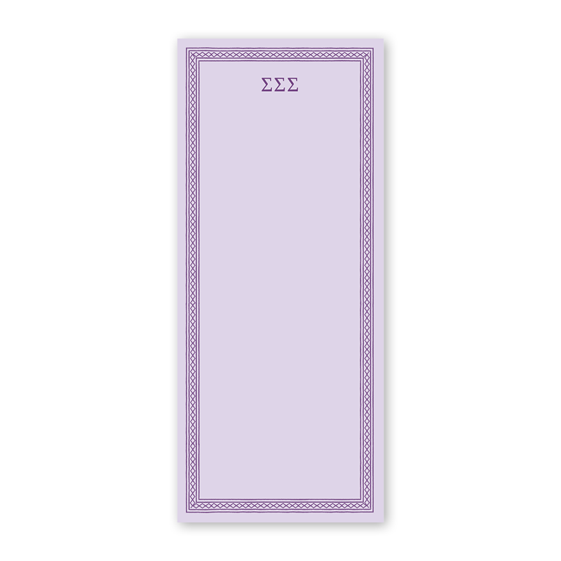 Sigma Sigma Sigma Dolly Blooms Greek Skinny Notepad