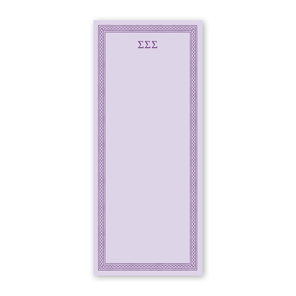 Sigma Sigma Sigma Dolly Blooms Greek Skinny Notepad