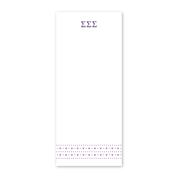 Sigma Sigma Sigma Style Edit Dots Greek Skinny Notepad