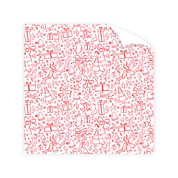Christmas in Red Wrapping Paper Sheet