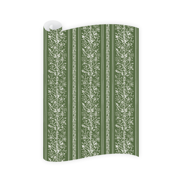 Poetic Green Wrapping Paper Roll