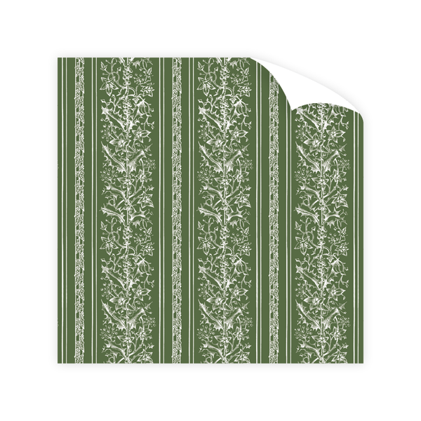 Poetic Green Wrapping Paper Sheet