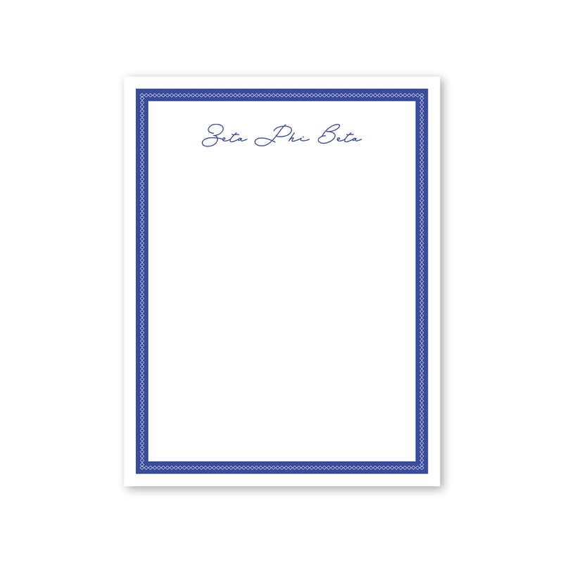 Zeta Phi Beta Signature Charming Greek Notepad