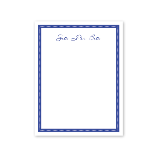 Zeta Phi Beta Signature Charming Greek Notepad