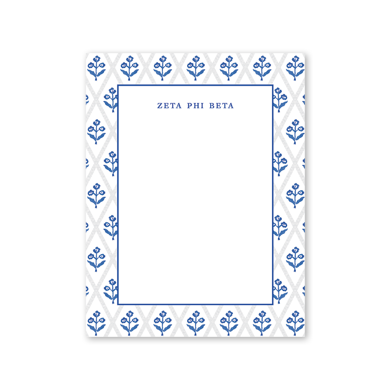 Zeta Phi Beta Bespoke Block Print Greek Notepad