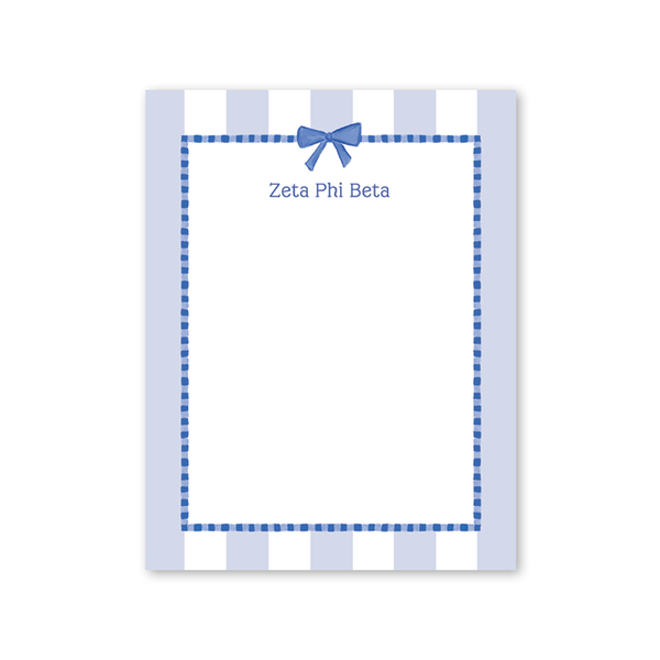Zeta Phi Beta Presents and Bows Greek Notepad
