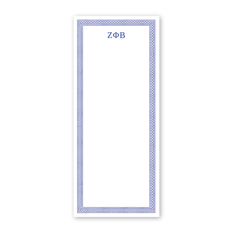 Zeta Phi Beta Dolly Blooms Greek Skinny Notepad